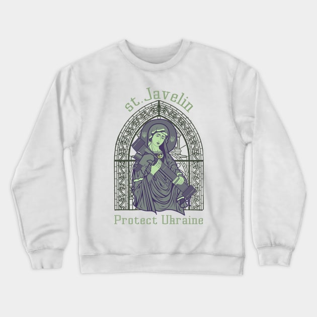 Saint Javelin protect Ukraine Crewneck Sweatshirt by Myartstor 